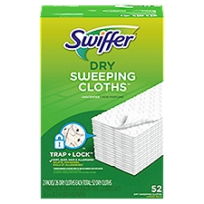 Swiffer Unscented, Dry Sweeping Cloths, 52 Each