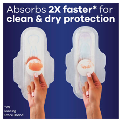 Always Ultra Thin Pads Size 4 Overnight Absorbency Unscented with Wings, 26  Count - The Fresh Grocer