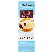 Trésors Gourmands Sea Salt Crispy French Crackers, 3.3 oz