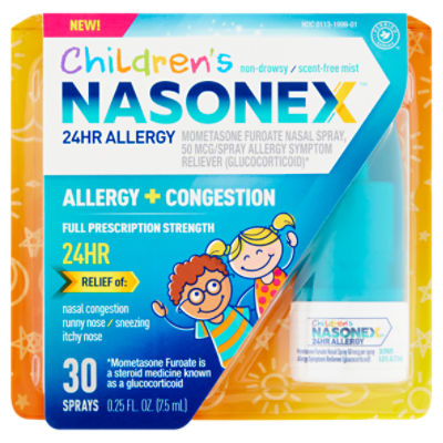 Nasonex Children's 24Hr Allergy + Congestion Spray, 0.25 fl oz