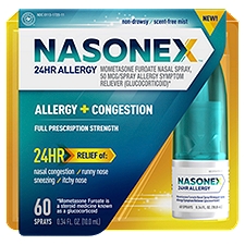 Nasonex 24Hr Allergy + Congestion Spray, 0.34 fl oz
