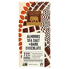 Endangered Species Chocolate Almonds Sea Salt +Dark Chocolate, 3 oz