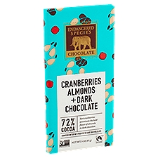Endangered Species Chocolate Cranberries Almonds, Dark Chocolate, 3 Ounce