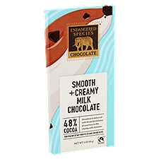 Endangered Species Chocolate Smooth + Creamy, Milk Chocolate, 3 Ounce