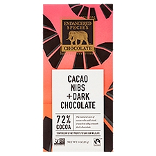 Endangered Species Chocolate Cacao Nibs + Dark Chocolate, 3 oz