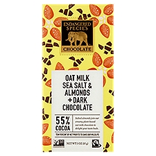 Endangered Species Chocolate Oat Milk Sea Salt & Almonds + Dark Chocolate, 3 oz