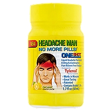 Headache Man One Shot Organic Lemon Flavor Liquid Headache-Pain Relief, 1.7 fl oz
