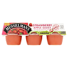 MUSSELMAN'S Strawberry Apple Sauce, 4 oz, 6 count