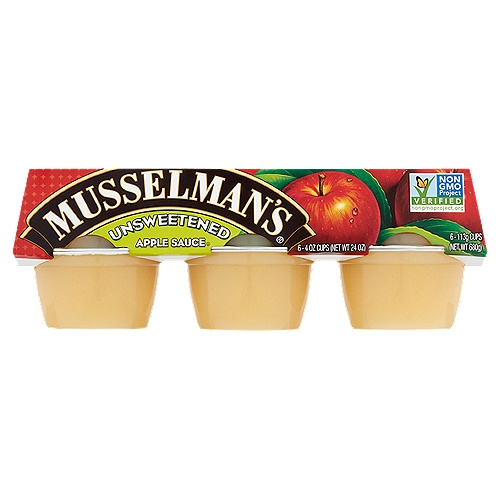 Musselman's Unsweetened Apple Sauce, 4 oz, 6 count