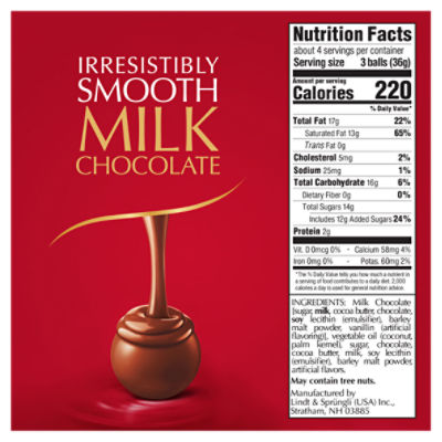 Lindt Creation Dessert, Chocolates: Calories, Nutrition Analysis & More