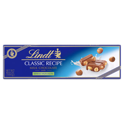 Lindt CLASSIC RECIPE Royal Milk Chocolate Hazelnut Candy Bar, 10.6 oz.