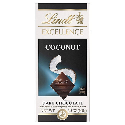 Lindt Excellence Coconut Dark Chocolate, 3.5 oz
Take a journey with Excellence, chocolate so rich and refined that it leads you to discover new territories of chocolate pleasure. Let your mind travel as you explore layers of flavor, elegant textures and ingredients so fine that they delight the connoisseur in you. Only the unmatched experience, superior skills and exceptional craftsmanship of the Lindt Master Chocolatiers can create a bar so exquisite, you can truly taste the difference. Excellence Coconut has the perfectly balanced taste of smooth dark chocolate with crisp flakes of coconut.

Roasting Grinding
Lindt Invention