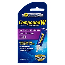 Compound W Maximum Strength Fast Acting Gel Wart Remover, 0.25 oz, 0.25 Ounce