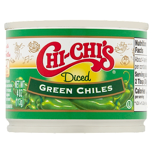 Chi-Chi's Diced Green Chiles, 4 oz