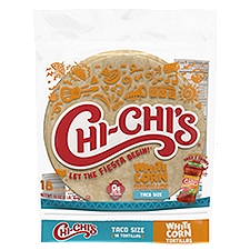 Chi-Chi's Taco Size White Corn Tortillas, 18 count, 16 oz, 16 Ounce