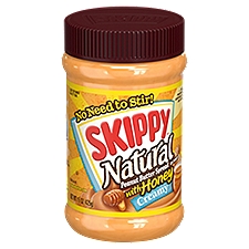 Skippy Natural Creamy Peanut Butter Spread with Honey, 15 oz