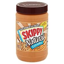 Skippy Natural Creamy, Peanut Butter Spread, 40 Ounce