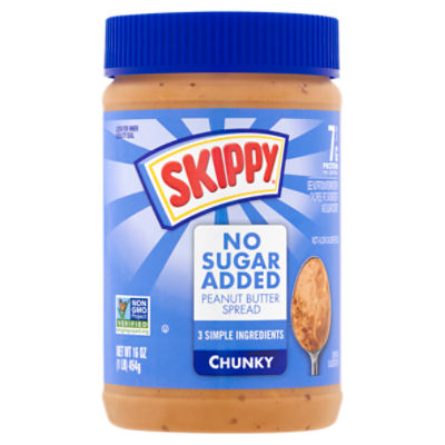 Skippy No Sugar Added Chunky Peanut Butter Spread, 16 oz ShopRite