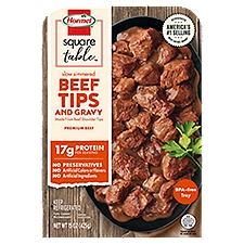 Hormel Square Table Slow Simmered, Beef Tips & Gravy, 15 Ounce