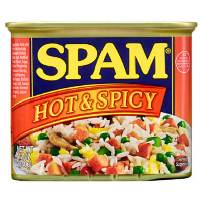 SPAM Hot & Spicy Canned Cooked Meat, 12 oz ShopRite