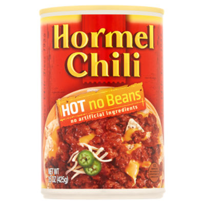 Hormel Chili Hot No Beans, 15 oz