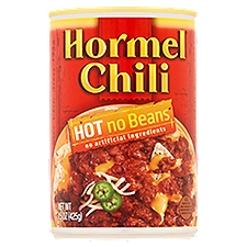 Hormel Chili Hot No Beans, 15 oz, 15 Ounce