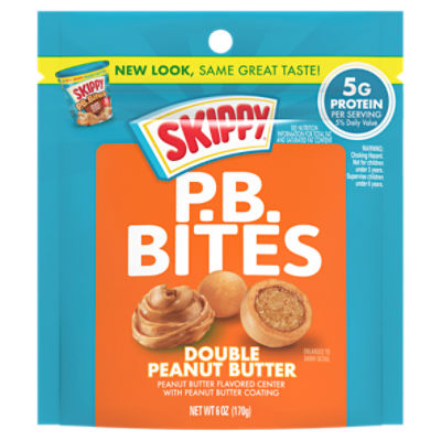 Skippy Double Peanut Butter P.B. Bites, 6 oz