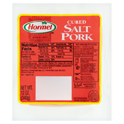 Hormel Cured Salt Pork, 12 oz, 12 Ounce
