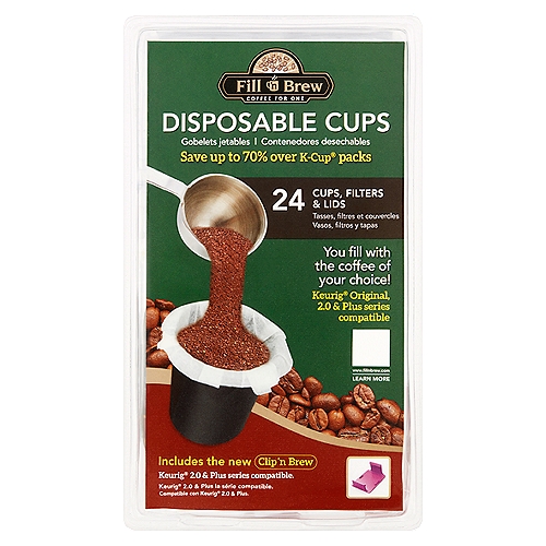 Fill 'n Brew Disposable Cups, 24 count