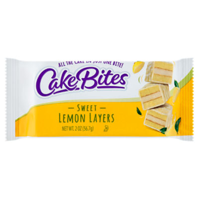 CakeBites Sweet Lemon Layers Cakes, 3 count, 2 oz
