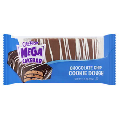 CakeBites Chocolate Chip Cookie Dough Mega Cakebar, 3.5 oz