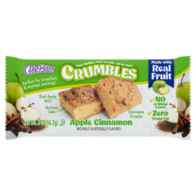 CakeBites Apple Cinnamon Crumbles, 2 count, 2 oz