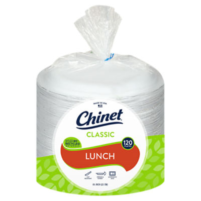 Chinet 8 3/4 Inch Classic Lunch Plates, 120 count