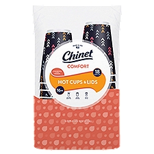 Chinet 16 oz. Insulated Cups & Lids Pack, 18 Each
