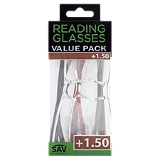SAV Eyewear +1.50 Reading Glasses Value Pack, 3 count