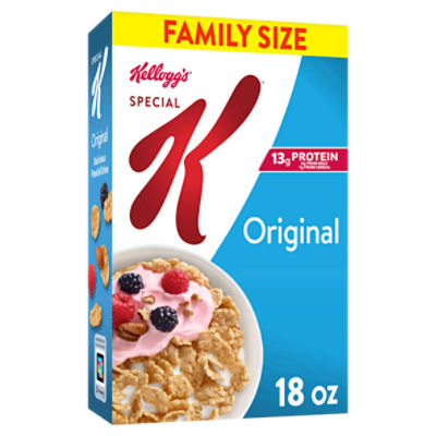 Kellogg's Special K Original Cold Breakfast Cereal, 18 oz, 18 Ounce
