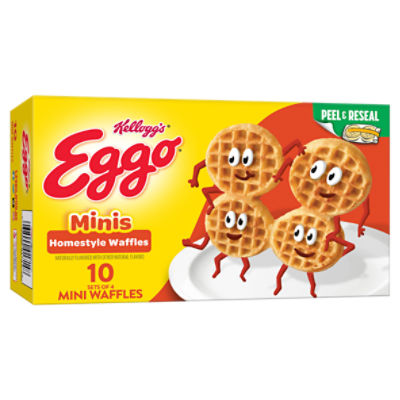 Eggo Homestyle with Maple Flavor Frozen Mini Waffles, Frozen Breakfast, 40Ct Box