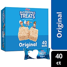 Kellogg's Rice Krispies Treats Marshmallow Snack Bars, Kids Snacks, Original, 31.2oz, 40 Bars