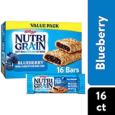 Nutri-Grain Blueberry Soft Baked Breakfast Bars, 20.8 oz, 16 Count