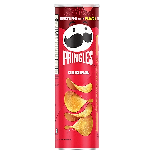 Pringles Potato Crisps Chips, Lunch Snacks, Original, 5.2oz, 1 Can
What comes next after the “pop” of a Pringles Original can? The crisp, tantalizing taste of potato that hits the spot every time. Includes 1, 5.2-ounce can of ingeniously shaped Pringles Original Potato Crisps. Insanely light, crispy and never greasy, each crisp is satisfyingly salty. With the convenient can, it’s easy to create your own snacking moments wherever and whenever. Bring a can for game time plus some for other Pringles fans. Stash a can in your work desk or pantry to eat anytime; Share Pringles at your next get-together to turn up excitement among family and friends. Get your hands on Pringles Original Potato Crisps for awesomeness that keeps you coming back, stack after stack