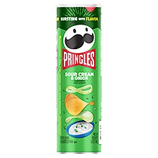 Pringles Potato Crisps Chips, Lunch Snacks Sour Cream and Onion, 5.5 Ounce