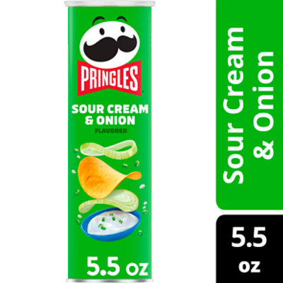 Pringles Sour Cream and Onion Potato Crisps Chips, 5.5 oz