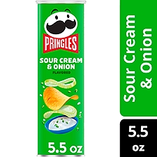 Pringles Sour Cream and Onion Potato Crisps Chips, 5.5 oz, 5.5 Ounce