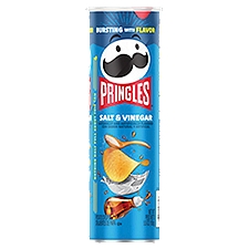 Pringles Potato Crisps Chips, Lunch Snacks, Salt and Vinegar, 5.5oz, 1 Can