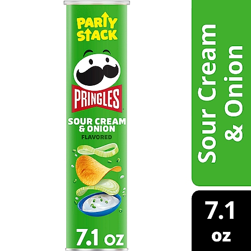 Pringles Sour Cream and Onion Potato Crisps Chips, 7.1 oz
