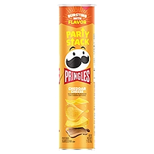 Pringles Potato Crisps Chips, Lunch Snacks, Cheddar Cheese, 7.1oz, 1 Can