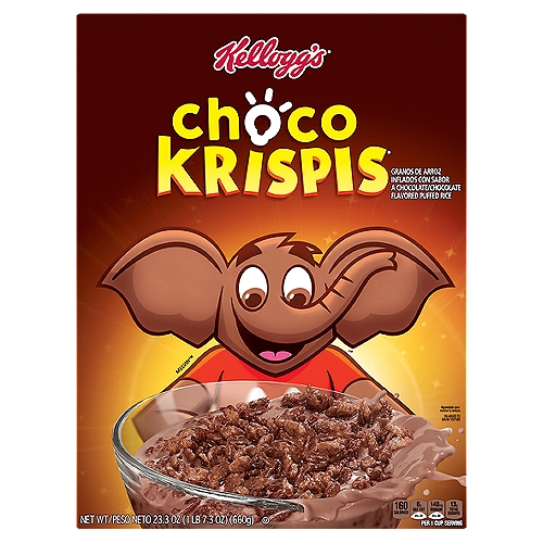 Kellogg's Choco Krispis Chocolate Flavored Puffed Rice Cereal, 23.3 oz