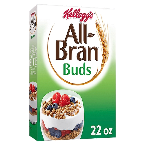 Kellogg's All-Bran Buds Original Cold Breakfast Cereal, 22 oz