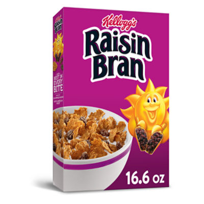 Kellogg's Raisin Bran Original Cold Breakfast Cereal, 16.6 oz, 16.6 Ounce
