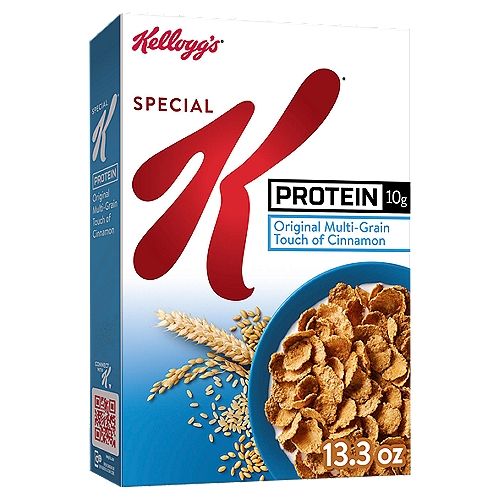Kellogg's Special K Original Multi-Grain Touch of Cinnamon Protein Cold Breakfast Cereal, 13.3 oz